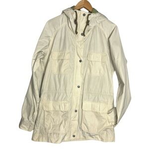 Eddie Bauer Beige Mountain Parka Windbreaker Rain Jacket, size LT